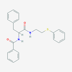 molecular formula C24H24N2O2S B299467 N-(1-benzyl-2-oxo-2-{[2-(phenylsulfanyl)ethyl]amino}ethyl)benzamide 