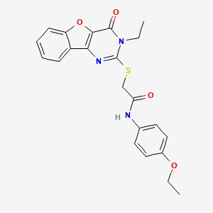N-(4-ethoxyphenyl)-2-[(3-ethyl-4-oxo-3,4-dihydro[1]benzofuro[3,2-d]pyrimidin-2-yl)sulfanyl]acetamide