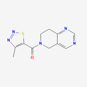 molecular formula C11H11N5OS B2994692 (7,8-二氢吡啶并[4,3-d]嘧啶-6(5H)-基)(4-甲基-1,2,3-噻二唑-5-基)甲酮 CAS No. 1797874-67-9