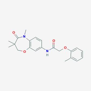 2-(o-tolyloxy)-N-(3,3,5-trimethyl-4-oxo-2,3,4,5-tetrahydrobenzo[b][1,4]oxazepin-8-yl)acetamide