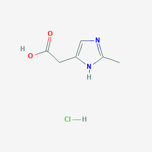 molecular formula C6H9ClN2O2 B2994699 2-(2-methyl-1H-imidazol-4-yl)acetic acid hydrochloride CAS No. 949492-88-0