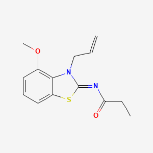 (Z)-N-(3-allyl-4-methoxybenzo[d]thiazol-2(3H)-ylidene)propionamide