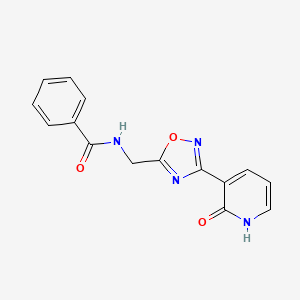 N-((3-(2-oxo-1,2-dihydropyridin-3-yl)-1,2,4-oxadiazol-5-yl)methyl)benzamide