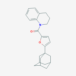 molecular formula C24H27NO2 B299471 1-[5-(1-Adamantyl)-2-furoyl]-1,2,3,4-tetrahydroquinoline 