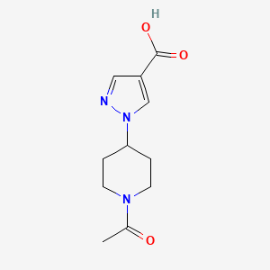 molecular formula C11H15N3O3 B2994716 1-(1-Acetylpiperidin-4-yl)-1H-pyrazole-4-carboxylic acid CAS No. 1365988-19-7