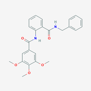 molecular formula C24H24N2O5 B299473 N-[2-(benzylcarbamoyl)phenyl]-3,4,5-trimethoxybenzamide 
