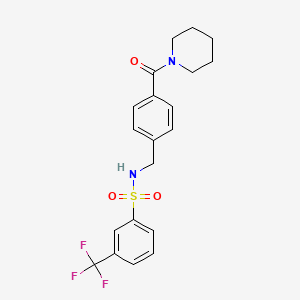 N-(4-(piperidine-1-carbonyl)benzyl)-3-(trifluoromethyl)benzenesulfonamide