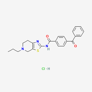 molecular formula C23H24ClN3O2S B2994732 4-benzoyl-N-(5-propyl-4,5,6,7-tetrahydrothiazolo[5,4-c]pyridin-2-yl)benzamide hydrochloride CAS No. 1329877-83-9