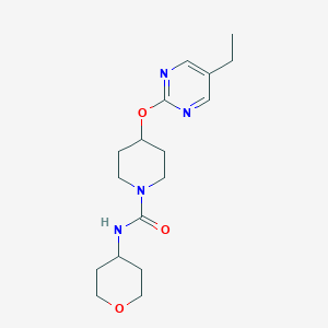 molecular formula C17H26N4O3 B2994735 4-(5-Ethylpyrimidin-2-yl)oxy-N-(oxan-4-yl)piperidine-1-carboxamide CAS No. 2380169-35-5