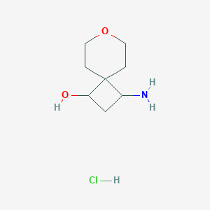 molecular formula C8H16ClNO2 B2994739 3-Amino-7-oxaspiro[3.5]nonan-1-ol hydrochloride CAS No. 2138131-75-4