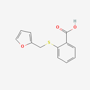molecular formula C12H10O3S B2994740 2-{[(呋喃-2-基)甲基]硫醚基}苯甲酸 CAS No. 297137-63-4