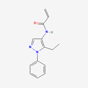 molecular formula C14H15N3O B2994748 N-(5-Ethyl-1-phenylpyrazol-4-yl)prop-2-enamide CAS No. 2305316-27-0