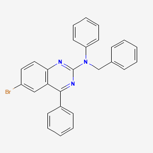 molecular formula C27H20BrN3 B2994774 N-benzyl-6-bromo-N,4-diphenylquinazolin-2-amine CAS No. 385385-38-6