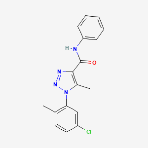 molecular formula C17H15ClN4O B2994775 1-(5-chloro-2-methylphenyl)-5-methyl-N-phenyl-1H-1,2,3-triazole-4-carboxamide CAS No. 904814-99-9