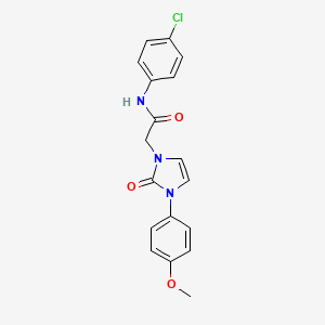 molecular formula C18H16ClN3O3 B2994776 N-(4-chlorophenyl)-2-(3-(4-methoxyphenyl)-2-oxo-2,3-dihydro-1H-imidazol-1-yl)acetamide CAS No. 951562-64-4
