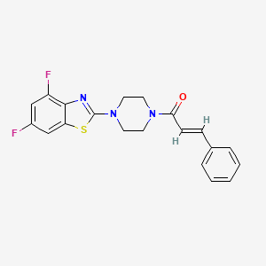 molecular formula C20H17F2N3OS B2994777 (E)-1-(4-(4,6-difluorobenzo[d]thiazol-2-yl)piperazin-1-yl)-3-phenylprop-2-en-1-one CAS No. 897481-30-0