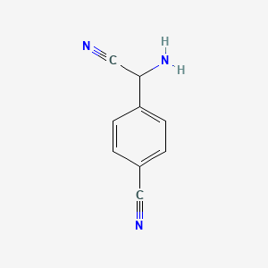 molecular formula C9H7N3 B2994778 4-[Amino(cyano)methyl]benzonitrile CAS No. 760130-79-8