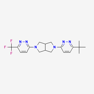 2-(6-Tert-butylpyridazin-3-yl)-5-[6-(trifluoromethyl)pyridazin-3-yl]-1,3,3a,4,6,6a-hexahydropyrrolo[3,4-c]pyrrole