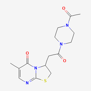 3-(2-(4-acetylpiperazin-1-yl)-2-oxoethyl)-6-methyl-2H-thiazolo[3,2-a]pyrimidin-5(3H)-one