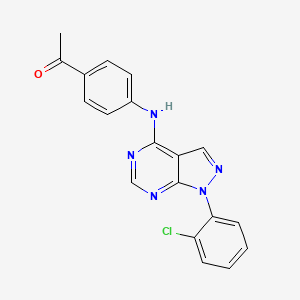 1-(4-((1-(2-chlorophenyl)-1H-pyrazolo[3,4-d]pyrimidin-4-yl)amino)phenyl)ethanone