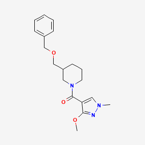 molecular formula C19H25N3O3 B2994794 (3-((苄氧基)甲基)哌啶-1-基)(3-甲氧基-1-甲基-1H-吡唑-4-基)甲酮 CAS No. 1251685-90-1