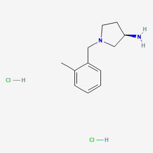 molecular formula C12H20Cl2N2 B2994796 (R)-1-(2-Methylbenzyl)pyrrolidin-3-amine dihydrochloride CAS No. 876165-09-2