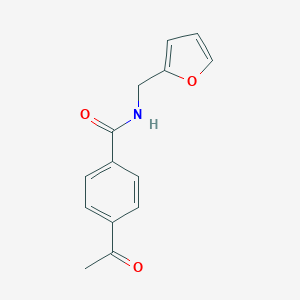 molecular formula C14H13NO3 B299480 4-acetyl-N-(2-furylmethyl)benzamide 