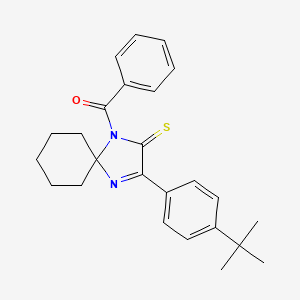 molecular formula C25H28N2OS B2994802 (3-(4-(叔丁基)苯基)-2-硫代-1,4-二氮杂螺[4.5]癸-3-烯-1-基)(苯基)甲苯酮 CAS No. 1224016-38-9