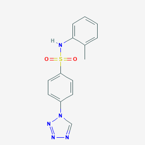 molecular formula C14H13N5O2S B299481 N-(2-methylphenyl)-4-(1H-tetraazol-1-yl)benzenesulfonamide 
