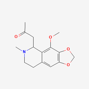 molecular formula C15H19NO4 B2994812 1-(4-Methoxy-6-methyl-5,6,7,8-tetrahydro[1,3]dioxolo[4,5-g]isoquinolin-5-yl)propan-2-one CAS No. 51254-35-4