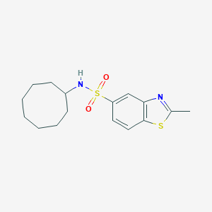 molecular formula C16H22N2O2S2 B299483 N-cyclooctyl-2-methyl-1,3-benzothiazole-5-sulfonamide 