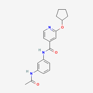 N-(3-acetamidophenyl)-2-(cyclopentyloxy)isonicotinamide
