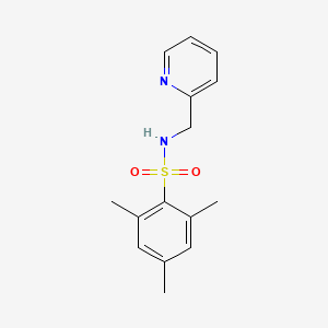 molecular formula C15H18N2O2S B2994838 2,4,6-三甲基-N-(吡啶-2-基甲基)苯磺酰胺 CAS No. 321531-69-5