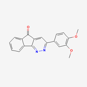 molecular formula C19H14N2O3 B2994841 3-(3,4-二甲氧基苯基)-5H-茚并[1,2-c]嘧啶并[5,6-d]嘧啶-5-酮 CAS No. 166760-50-5