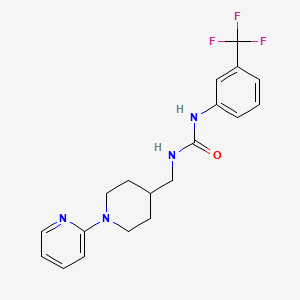 molecular formula C19H21F3N4O B2994842 1-((1-(Pyridin-2-yl)piperidin-4-yl)methyl)-3-(3-(trifluoromethyl)phenyl)urea CAS No. 1235303-89-5