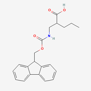 molecular formula C21H23NO4 B2994843 2-({[(9H-芴-9-基甲氧基)羰基]氨基}甲基)戊酸 CAS No. 1478156-88-5