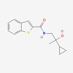 molecular formula C15H17NO2S B2994849 N-(2-环丙基-2-羟基丙基)苯并[b]噻吩-2-羧酰胺 CAS No. 2034266-09-4