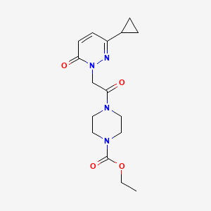 ethyl 4-(2-(3-cyclopropyl-6-oxopyridazin-1(6H)-yl)acetyl)piperazine-1-carboxylate