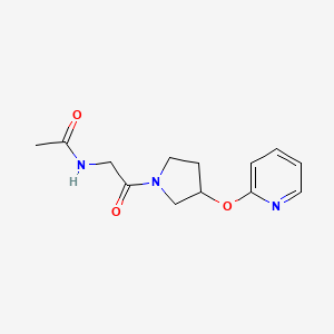 N-(2-oxo-2-(3-(pyridin-2-yloxy)pyrrolidin-1-yl)ethyl)acetamide