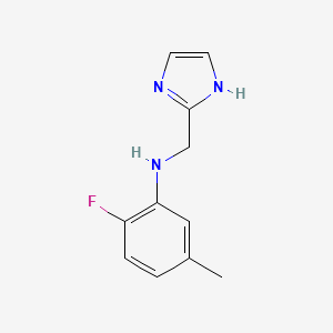 2-fluoro-N-[(1H-imidazol-2-yl)methyl]-5-methylaniline