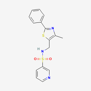 N-((4-methyl-2-phenylthiazol-5-yl)methyl)pyridine-3-sulfonamide