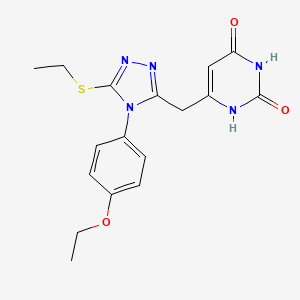 6-[[4-(4-ethoxyphenyl)-5-ethylsulfanyl-1,2,4-triazol-3-yl]methyl]-1H-pyrimidine-2,4-dione