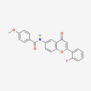 molecular formula C23H16FNO4 B2994885 N-(2-(2-氟苯基)-4-氧代-4H-色满-6-基)-4-甲氧基苯甲酰胺 CAS No. 923132-70-1