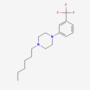 molecular formula C17H25F3N2 B2994888 1-Hexyl-4-[3-(trifluoromethyl)phenyl]piperazine CAS No. 743399-07-7