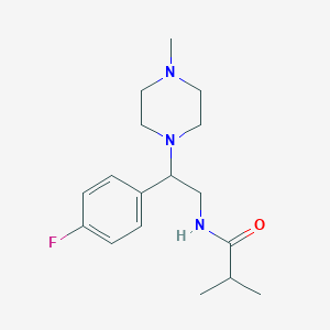 molecular formula C17H26FN3O B2994903 N-(2-(4-fluorophenyl)-2-(4-methylpiperazin-1-yl)ethyl)isobutyramide CAS No. 906160-23-4