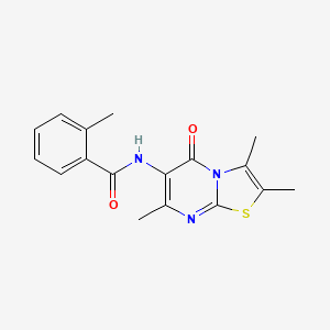 2-methyl-N-(2,3,7-trimethyl-5-oxo-5H-thiazolo[3,2-a]pyrimidin-6-yl)benzamide