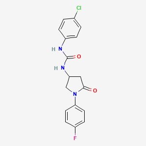 1-(4-Chlorophenyl)-3-[1-(4-fluorophenyl)-5-oxopyrrolidin-3-yl]urea