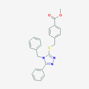 molecular formula C24H21N3O2S B299492 methyl 4-{[(4-benzyl-5-phenyl-4H-1,2,4-triazol-3-yl)sulfanyl]methyl}benzoate 
