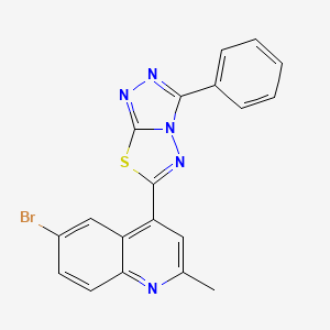 6-Bromo-2-methyl-4-(3-phenyl[1,2,4]triazolo[3,4-b][1,3,4]thiadiazol-6-yl)quinoline