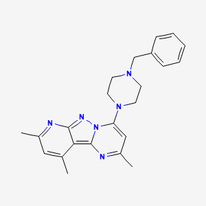 4-(4-Benzylpiperazin-1-yl)-2,8,10-trimethylpyrido[2',3':3,4]pyrazolo[1,5-a]pyrimidine